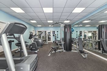 Hampshire green apartments - fitness center with keycard access